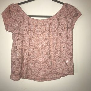 Blush pink lace top